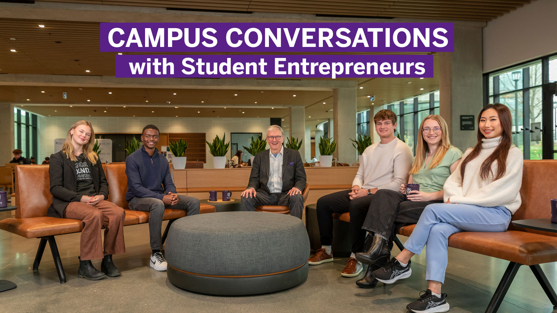 student entrepreneurs with Alan Shepard